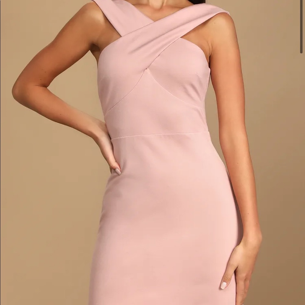 Lulus Blush pink bodycon dress
